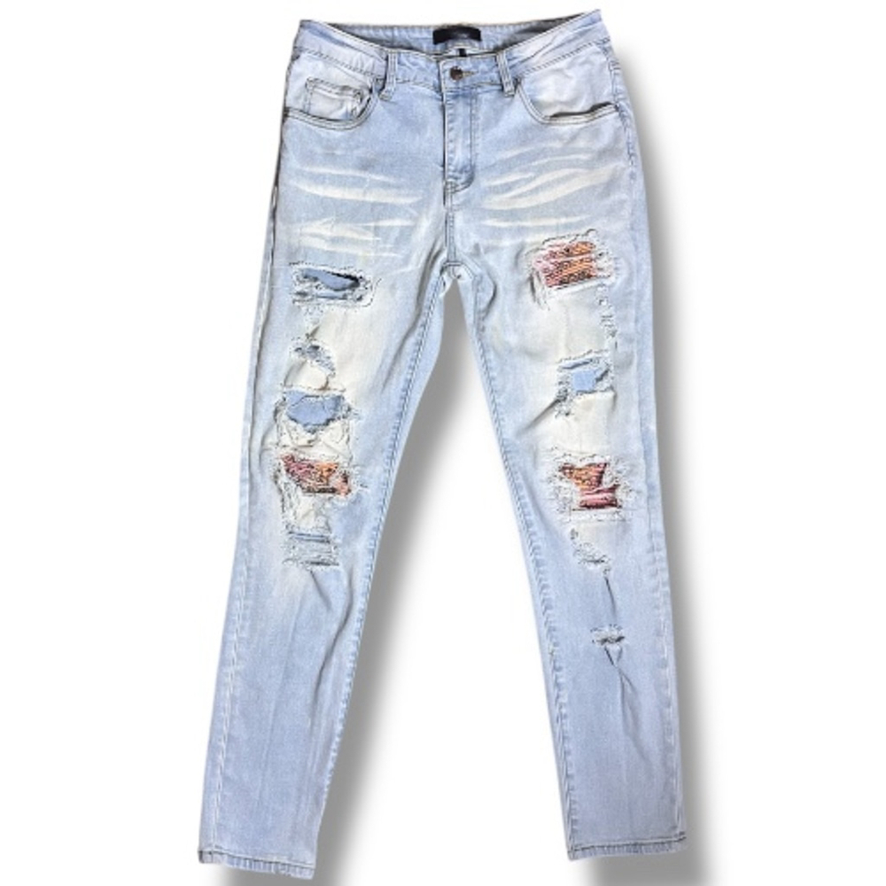 AMIRI Jeans Distressed Paisley Patchwork Men's size 32